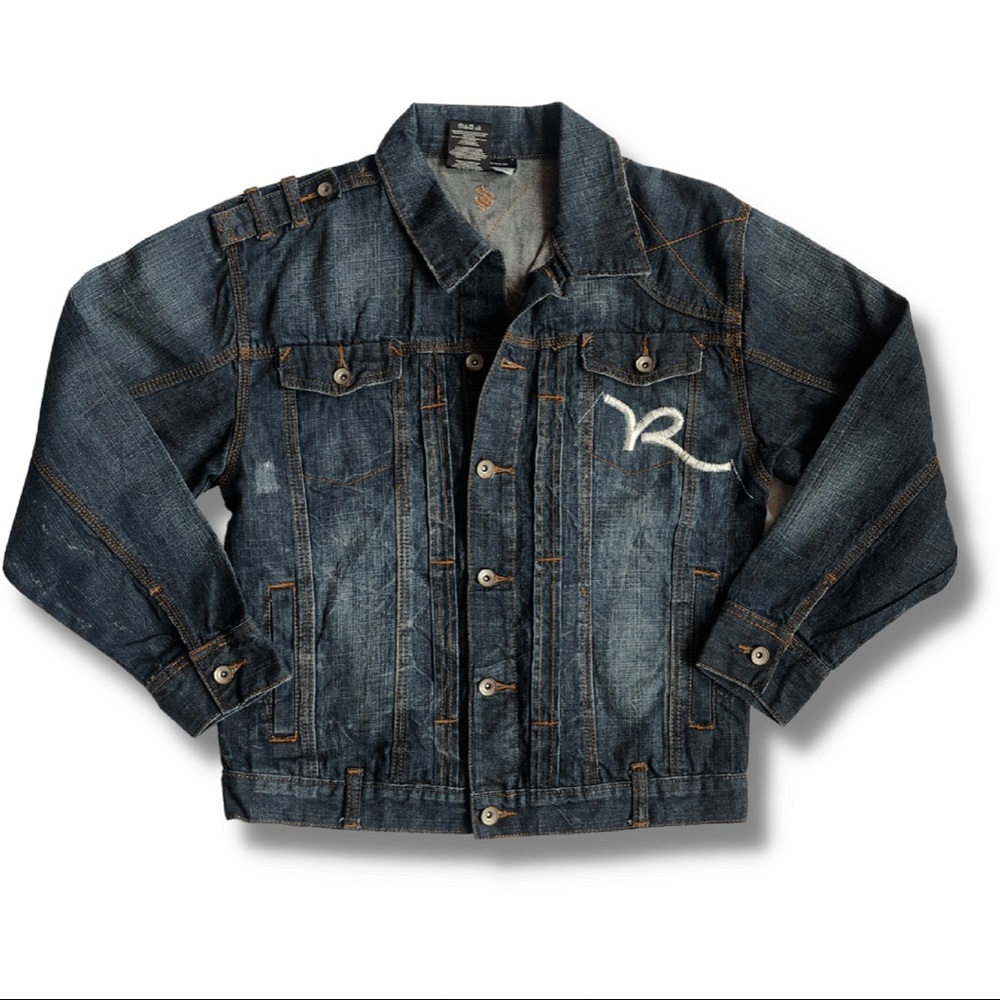 Women’s, Rocawear, Denim Jacket, Large, Dark Blue
